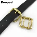 Massiv-Messing Gürtelschnalle 40mm - Klassiker für Herren-Gürtel – Bild 6