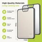 Doppelseitiges Schneidebrett aus Titan & Weizenstroh – Bild 4