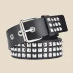 Edgy Pyramid-Gürtel – Unisex Punk Style mit Metall-Studs – Bild 6