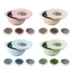 4-in-1 Siebschüssel mit Schneidaufsätzen – Drehbares Küchensieb