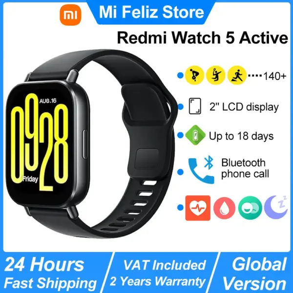 Xiaomi Redmi Watch 5 Active – Smartwatch mit Bluetooth-Calling & 18 Tage Akku