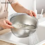 Edelstahl-Reiswaschschüssel – Spülsieb für Reis & Gemüse