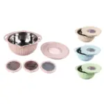 4-in-1 Siebschüssel mit Schneidaufsätzen – Drehbares Küchensieb – Bild 2