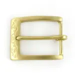 Messing-Gürtelschnalle 40mm – Blumenmuster für Leder & Taschen – Bild 8