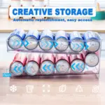 2 stöckiger Getränke Rollorganizer für Kühlschrank – Automatischer Dosierspender – Bild 5