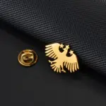 Syrien-Adler Flaggen-Brosche aus Edelstahl – Unisex – Bild 2