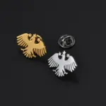 Syrien-Adler Flaggen-Brosche aus Edelstahl – Unisex