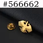 Syrien-Adler Flaggen-Brosche aus Edelstahl – Unisex – Bild 4