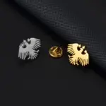 Syrien-Adler Flaggen-Brosche aus Edelstahl – Unisex – Bild 3