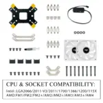 Aigo 240 mm White AIO – RGB, leise, LGA1700/AM4 – Bild 4