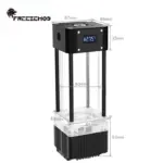 AIO Pumpen-Reservoir mit Temperaturanzeige – 200/250/300 mm, G1/4" – Bild 4