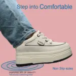 Damen Plateau-Sneaker 9 cm – Echtleder (Velours), vulkanisierte Sohle – Bild 4