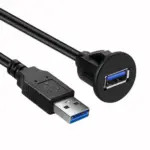 USB 3.0 + AUX Einbau-Verlängerung 1 m (wasserdichtes Kabel) – Bild 7